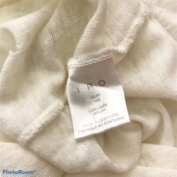 Iro Clay Distressed tee in Ecru white size M - Picture 9 of 10